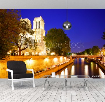 Picture of Notre Dame de Paris and Seine